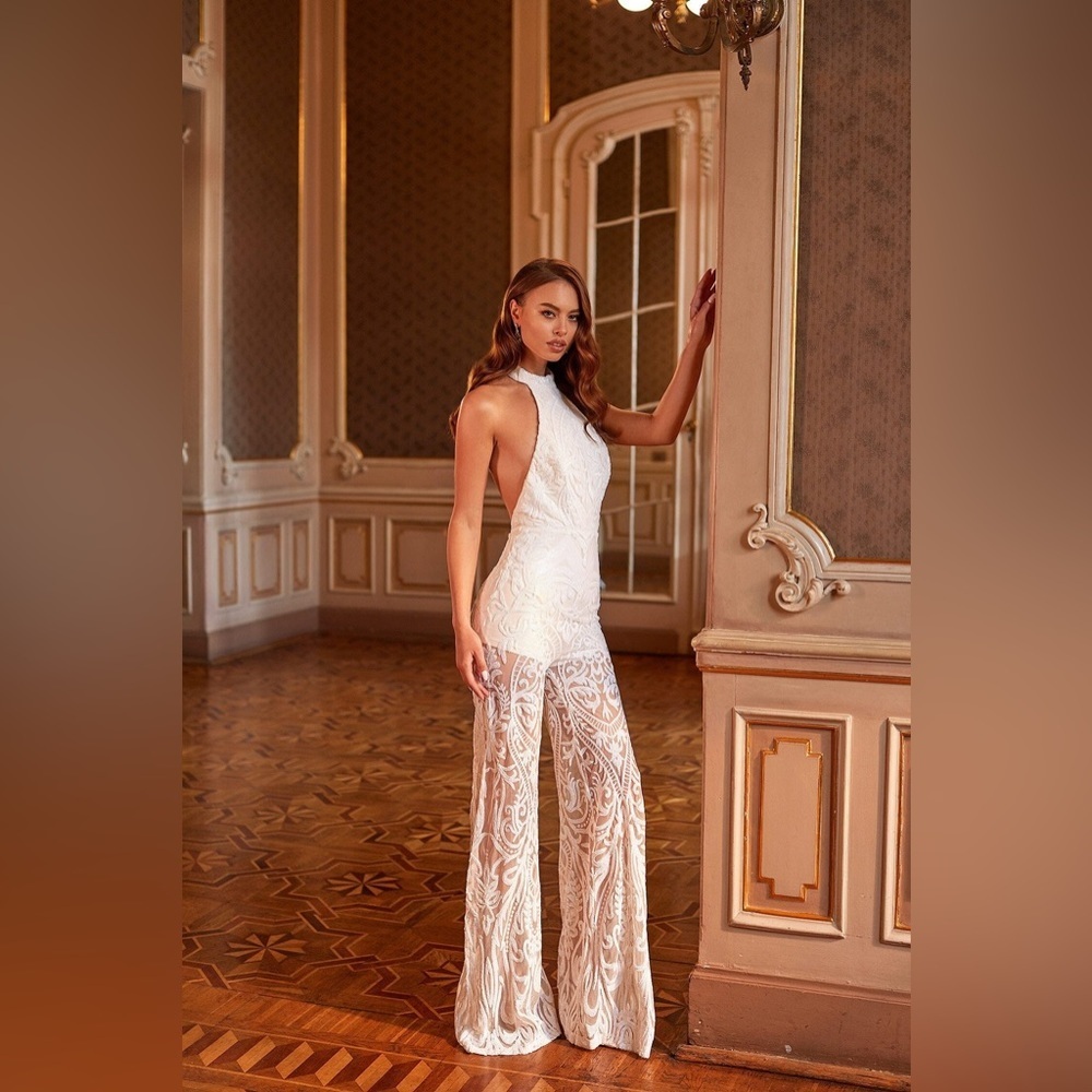Alamour The Label White Lace Jumpsuit